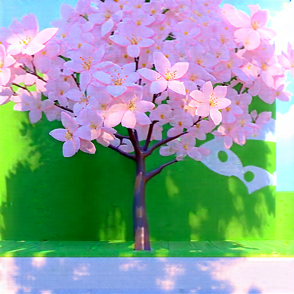 Nature Tilt-shift Photography: Cherry Blossoms In Natural Setting With Tree Pink
