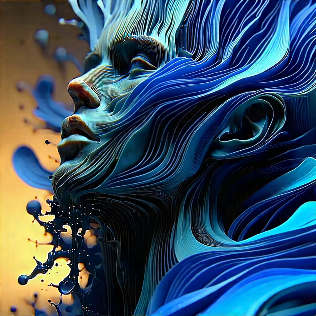 Abstract 3D Render: Discord represented through flowing lines