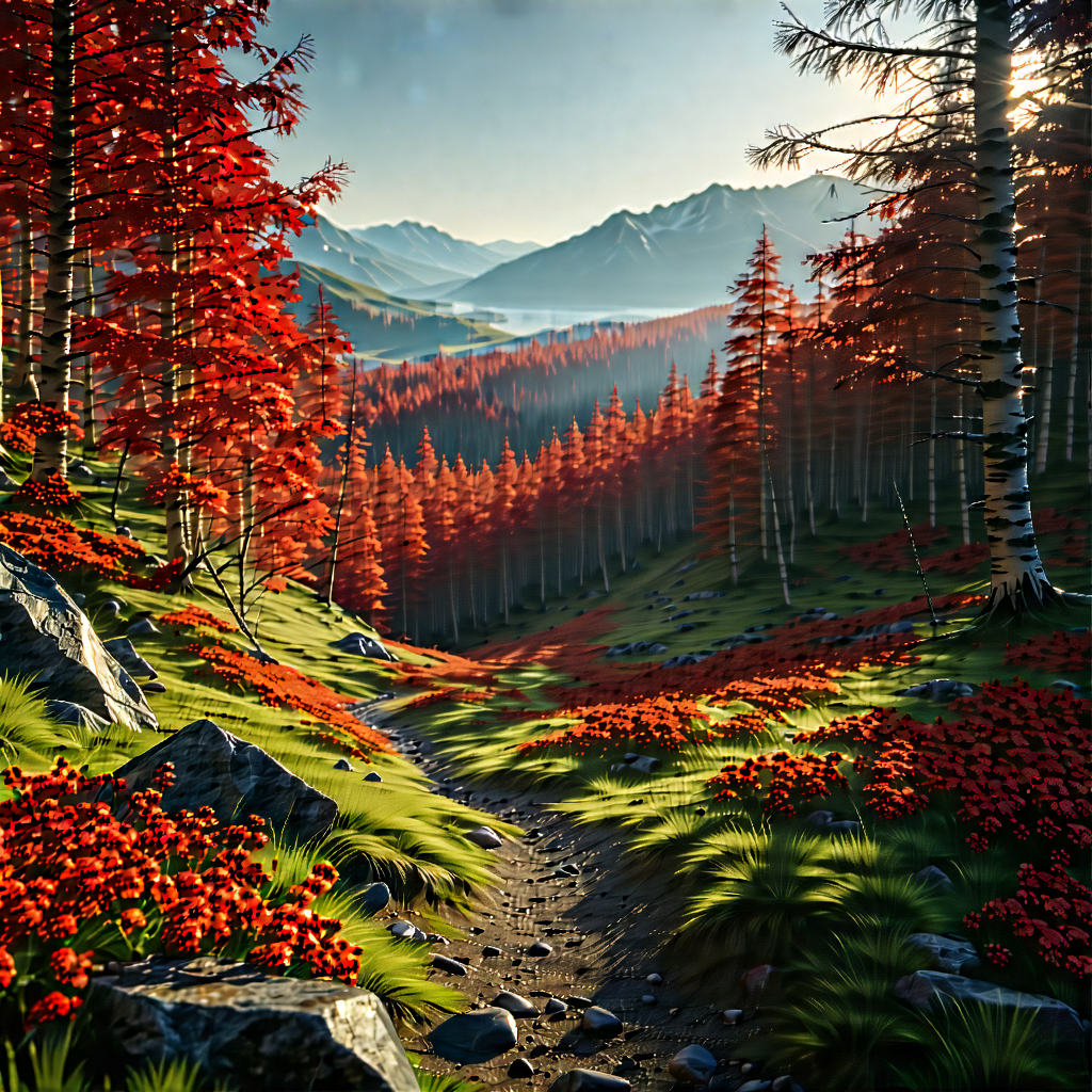 Lifestyle Concept Art: Autumn Hike During Holiday Season With Beautifully Drawn,