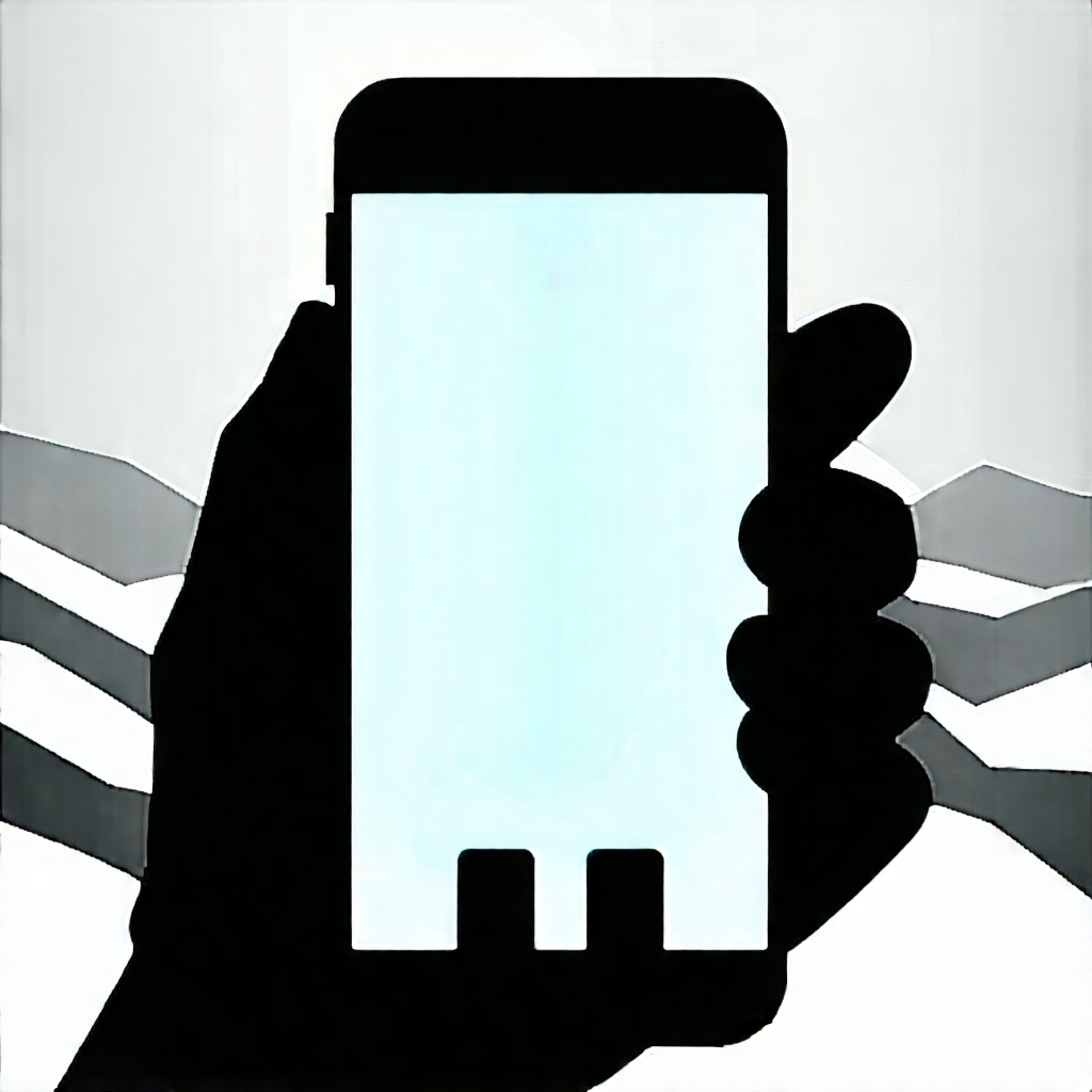 Tech Flat Design: Smartphone with user interface