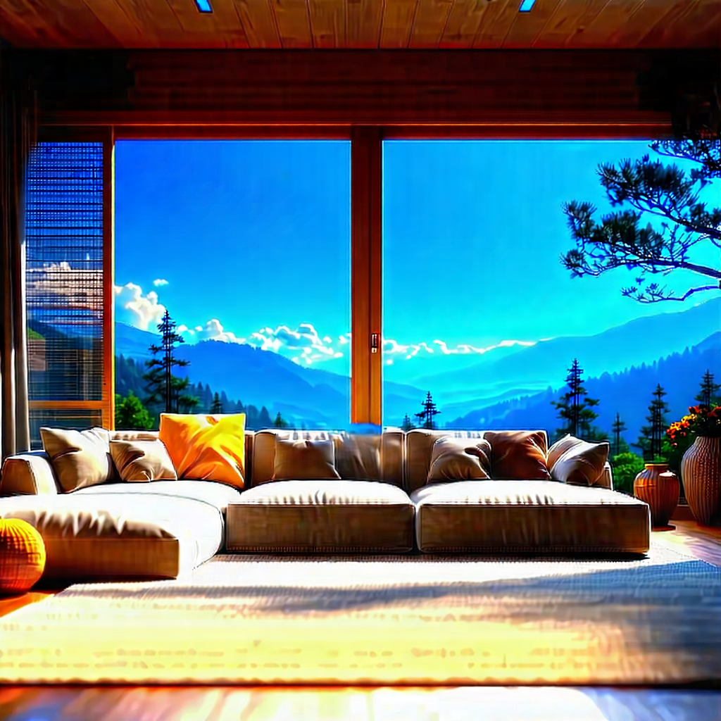Lifestyle Landscape Photography: Cozy Living Room With Comfortable Textiles With Cozy Living