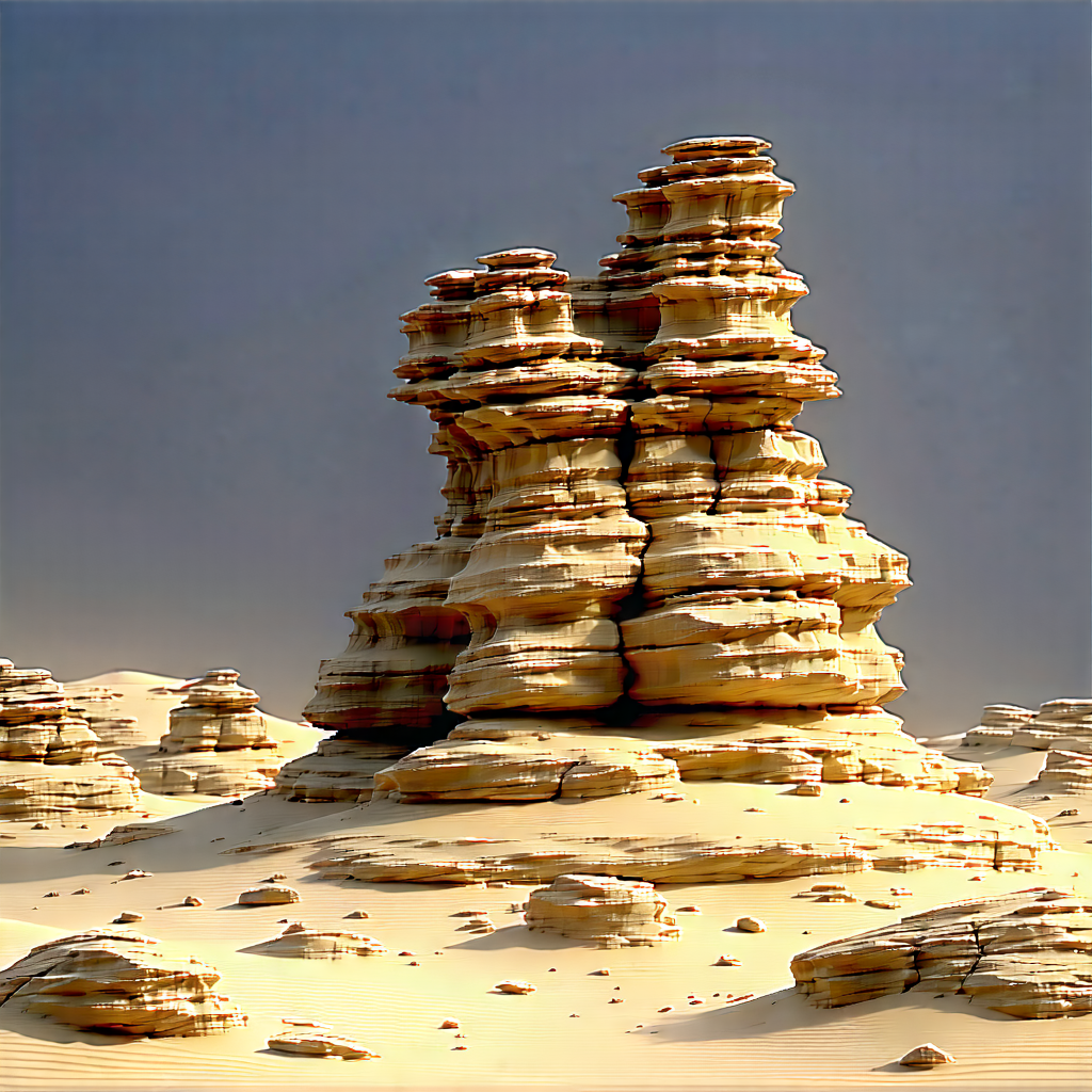 Nature Blender Artwork: Rock Formation In Dry Season With Rocky Landscape
