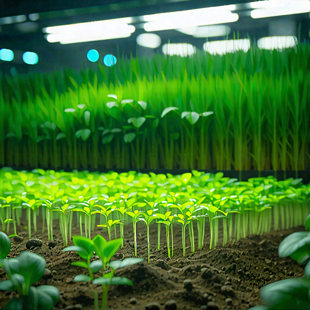 Tech Matte Painting: Agricultural Technology In Research Center With Image, There