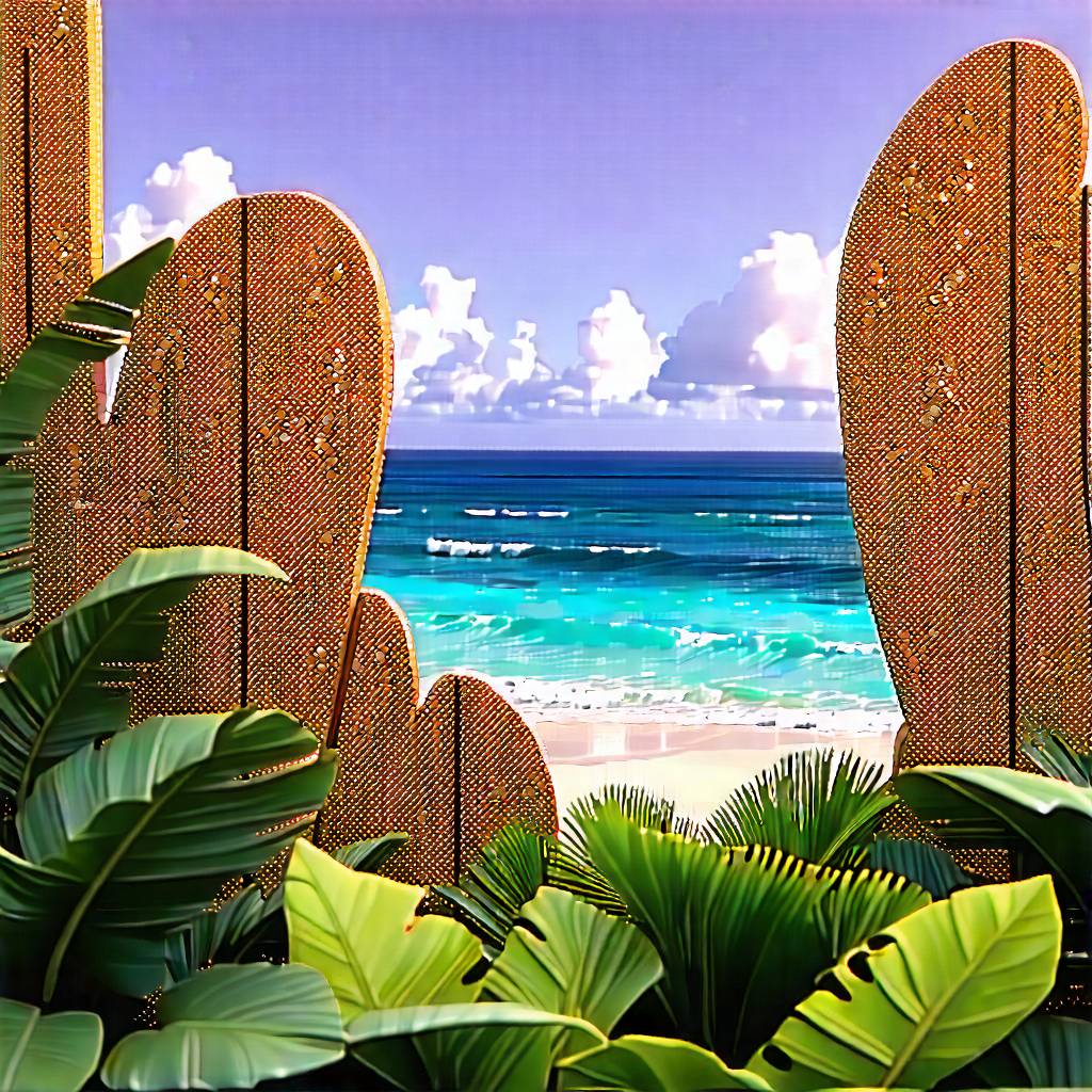 Nature Editorial Photography: Tropical Plants In Coastal Environment With Beautiful Beach
