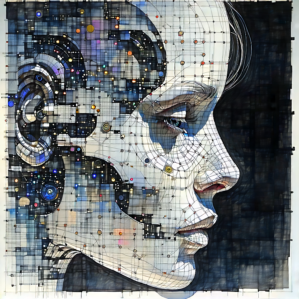 Tech Ink Drawing: Machine learning visualization