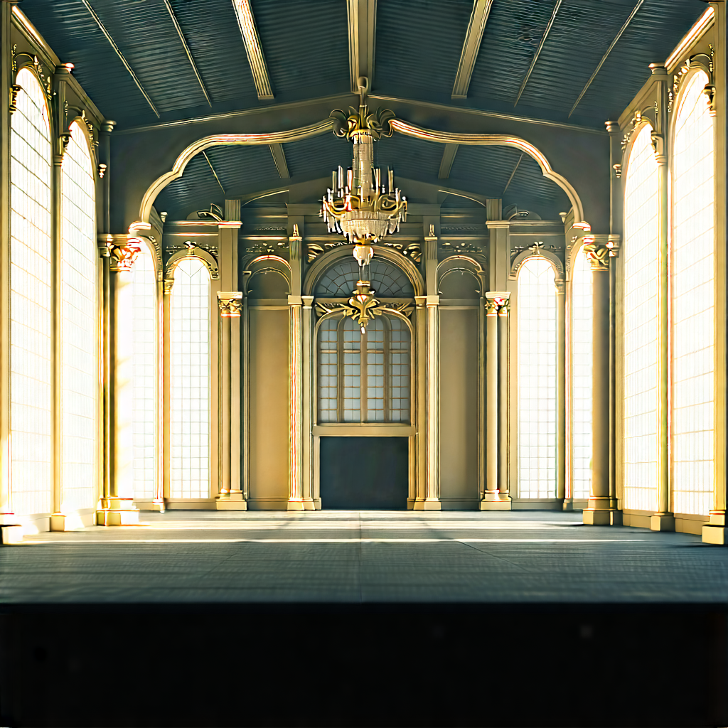 Urban 3d Render: Converted Warehouse With Ornate Details With Large, Ornate