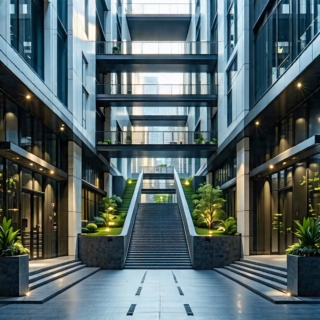 Urban Unreal Engine: Urban Street With Modern Architecture With Large, Modern