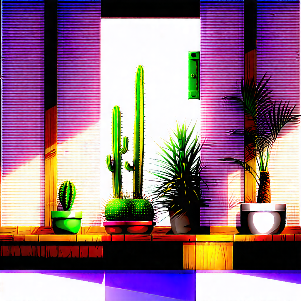 Lifestyle Digital Illustration: Reading Nook With Plants And Natural Elements With Image, There