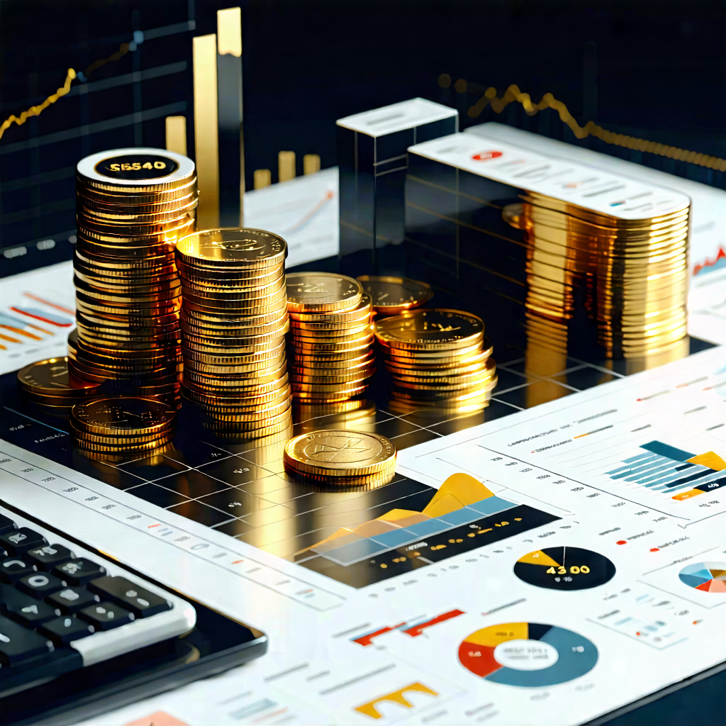 Tech 3D Render: Financial technology in design studio