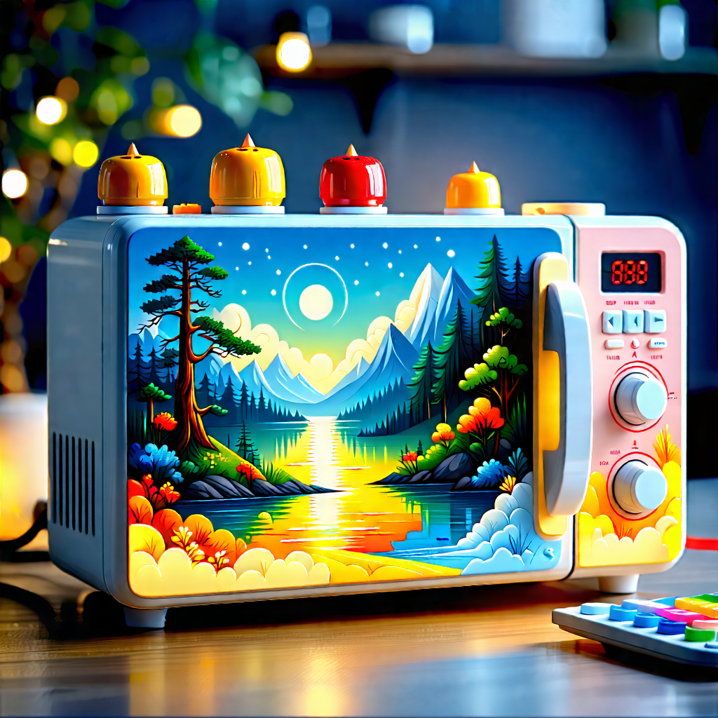 Tech Gouache Painting: Innovative smart appliance (design:1.31)
