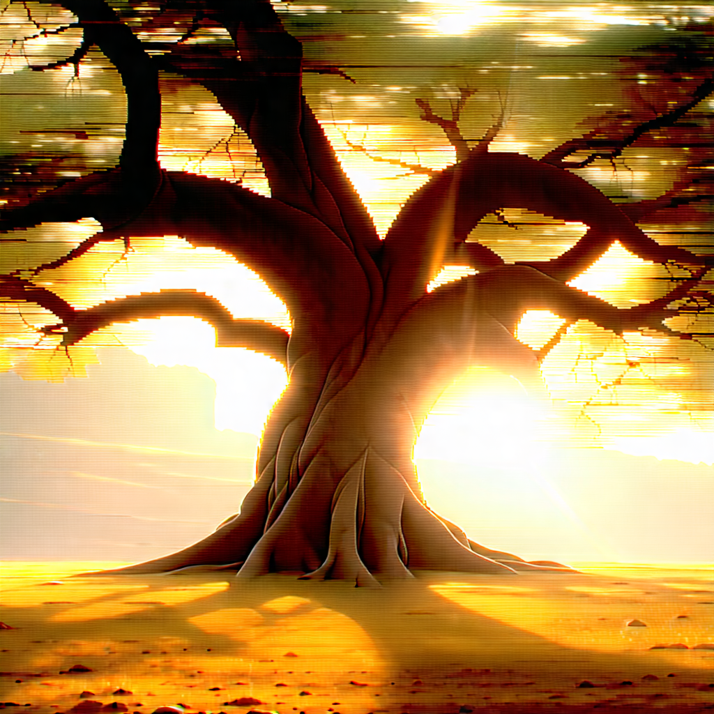 Nature Macro Photography: Ancient Tree In Natural Setting With Large Tree
