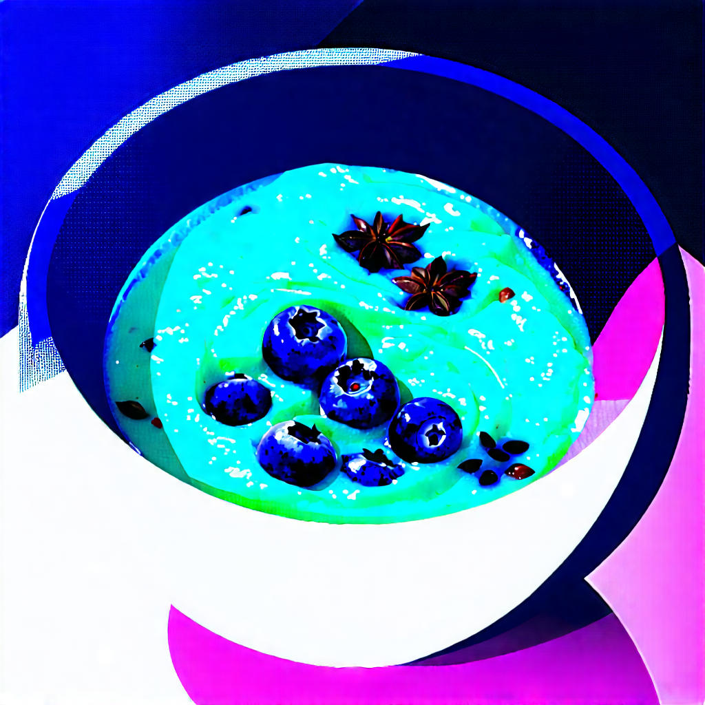 Lifestyle Isometric Design: Smoothie Bowl Prepared With Organic Components With Bowl Food
