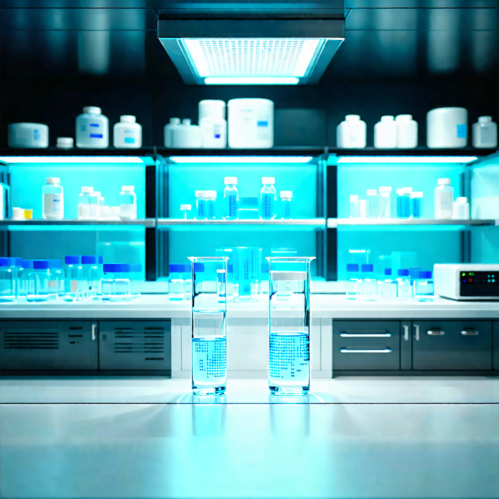 Tech Commercial Photography: Healthcare Technology In Modern Laboratory With Clean Organized
