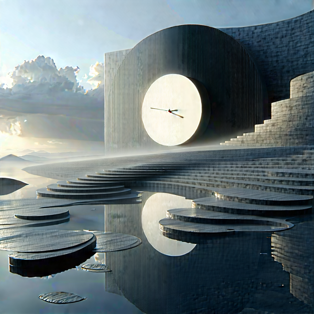 Abstract Matte Painting: Time represented through layered elements