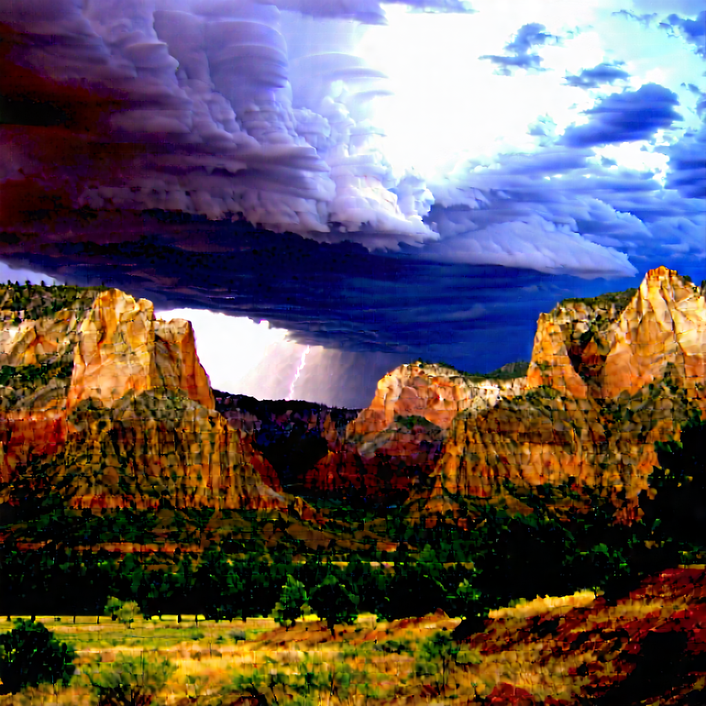 Nature Long Exposure Photography: Storm Clouds Over Canyon Floor With Beautiful Landscape