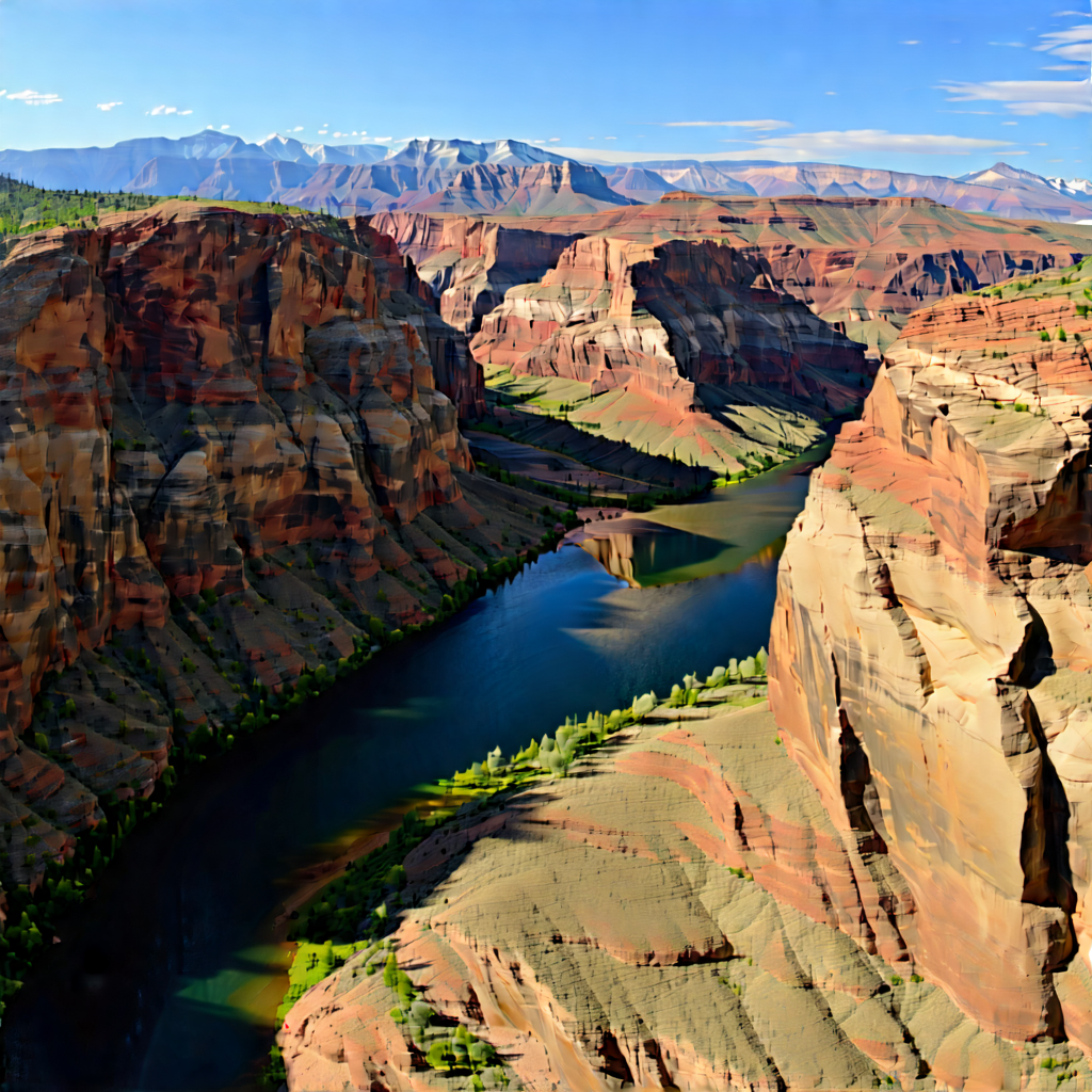 Nature Aerial Photography: Aerial View Of Canyon System With Beautiful Landscape