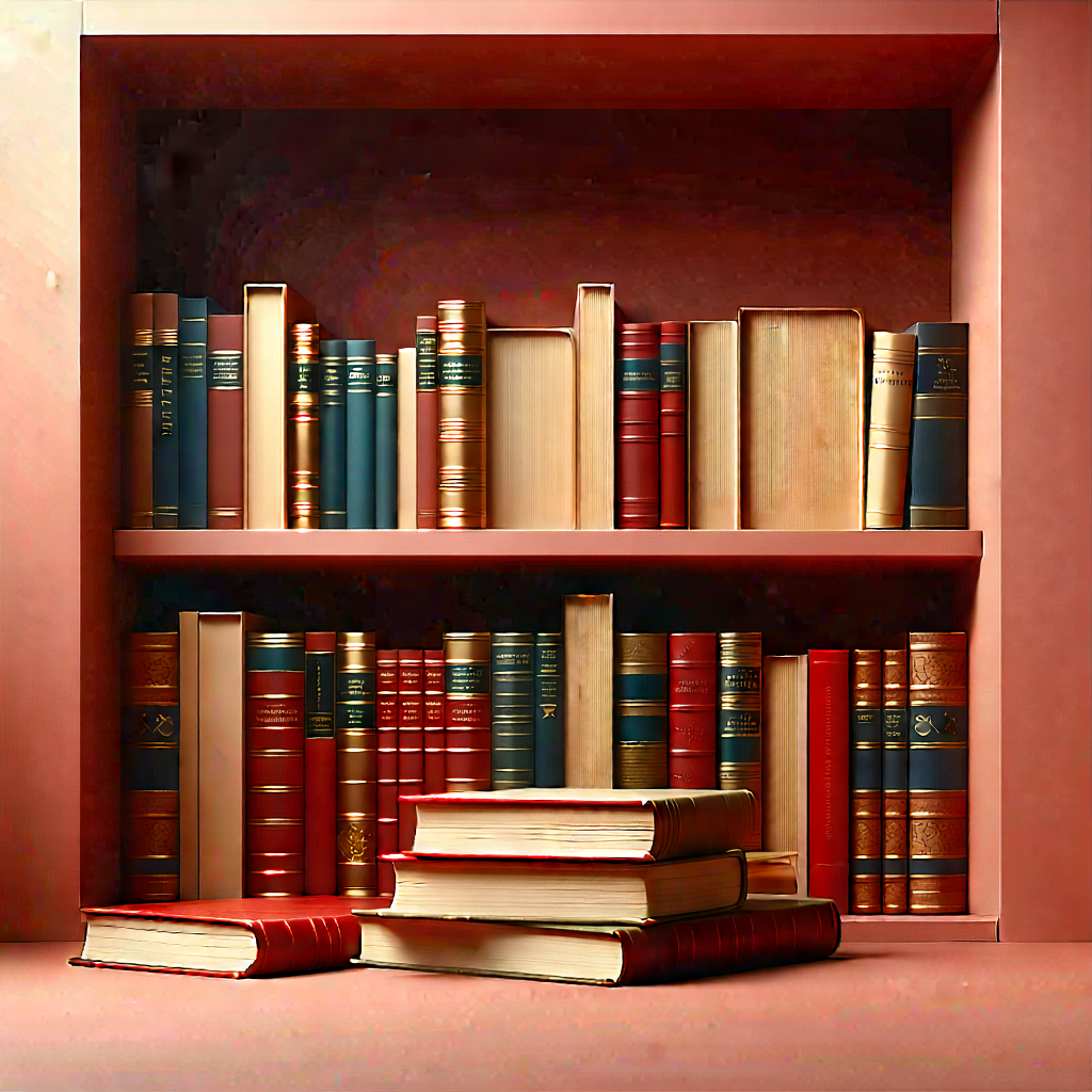 Lifestyle Digital Art: Book Club With Like-minded Individuals With Bookshelf Filled