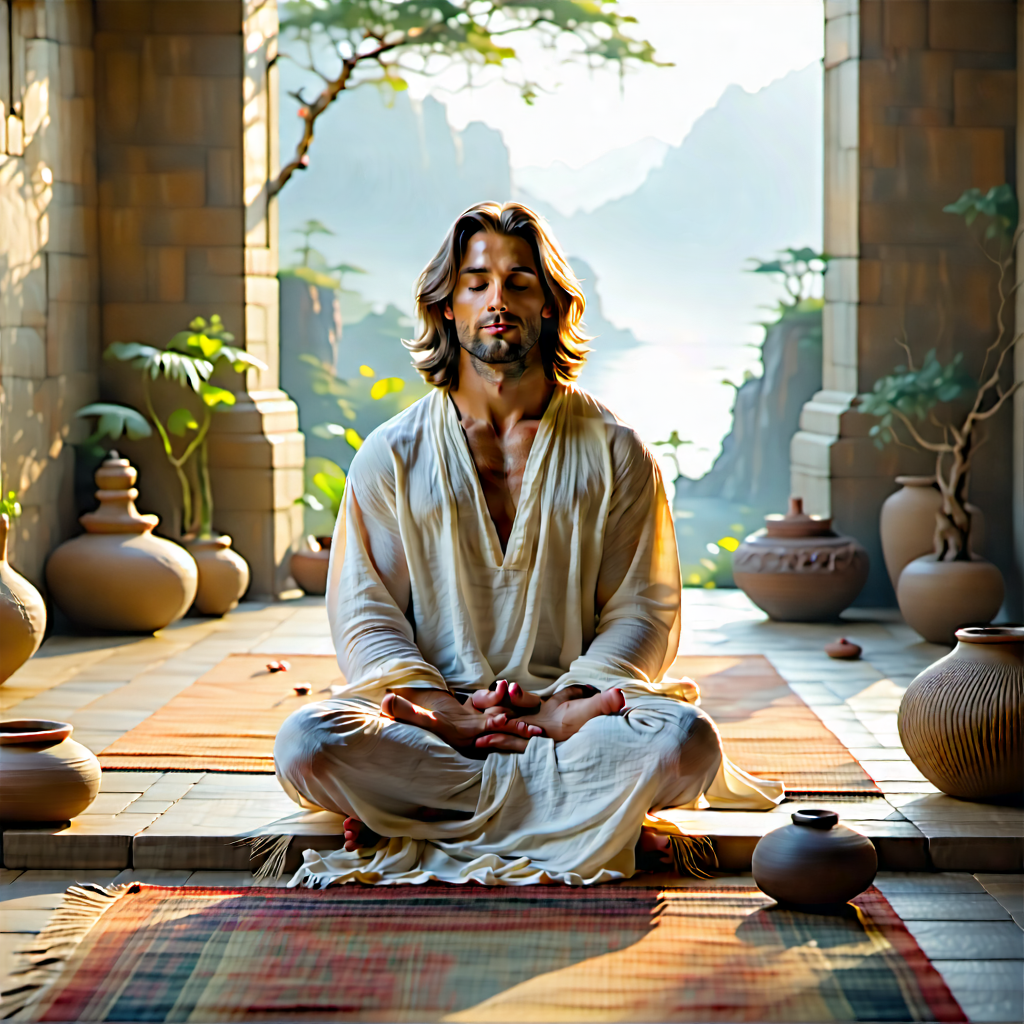 Lifestyle Architectural Photography: Parent enjoying meditation