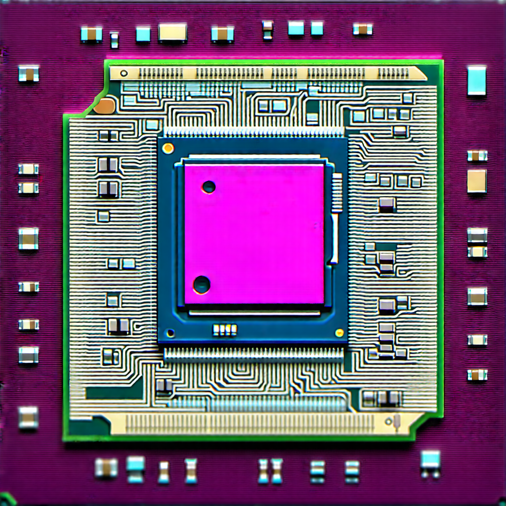 Tech Tilt-Shift Photography: Close-up of microprocessor