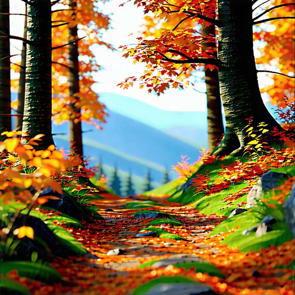 Lifestyle Tilt-shift Photography: Autumn Hike During Autumn With Beautiful Forest