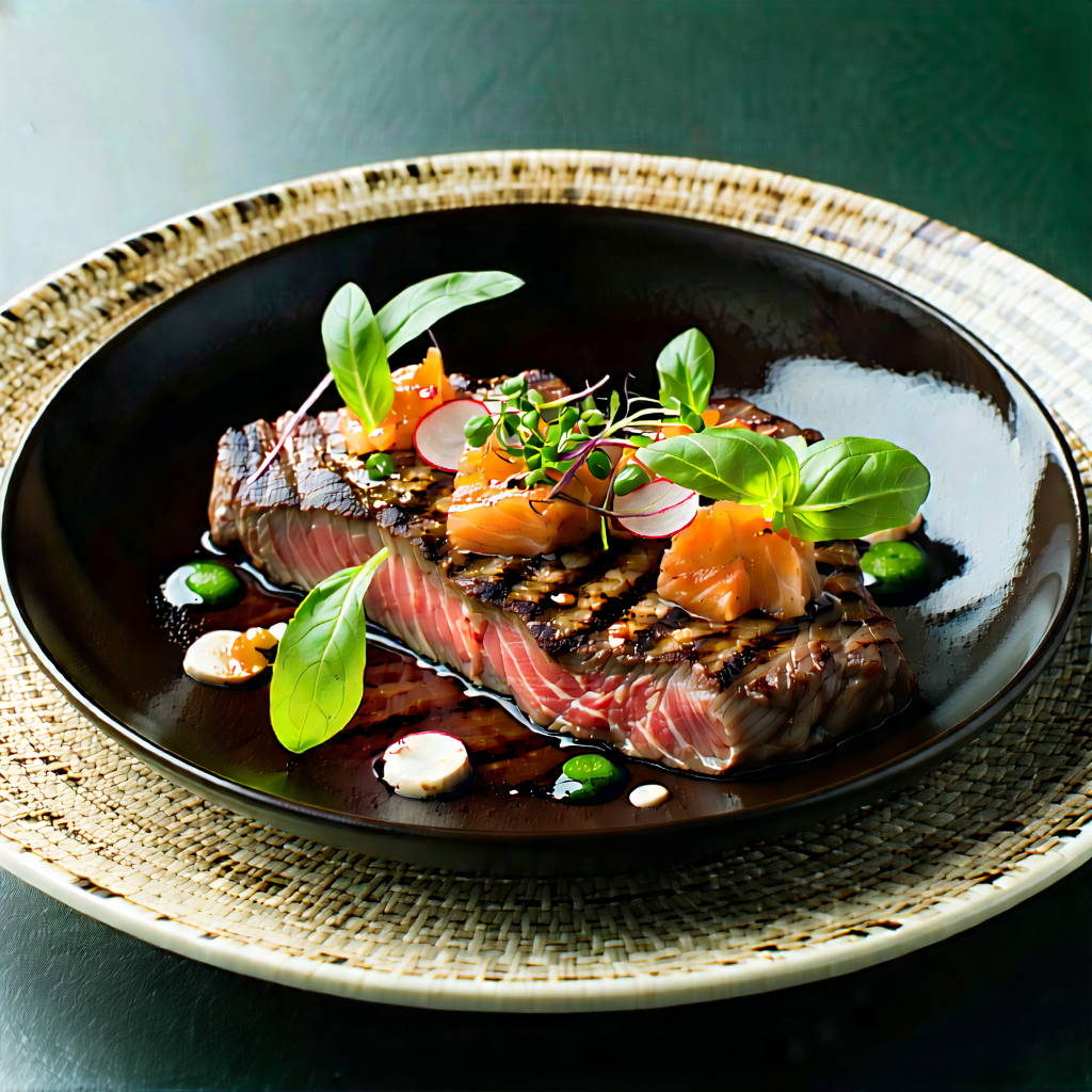 Lifestyle Advertising Photography: Farm-to-table Meal Prepared With Artistic Presentation With Plate Food