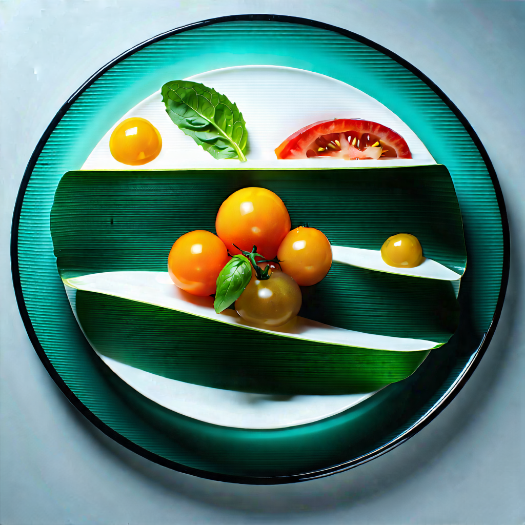 Lifestyle Professional Photography: Fresh Salad Prepared With Artistic Presentation With Plate Variety