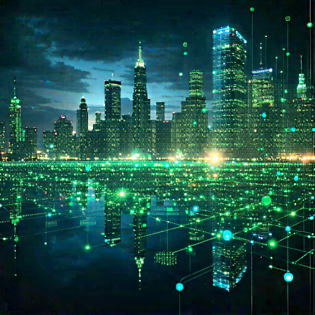 Tech Hdr Photography: Big Data Visualization With Nighttime View