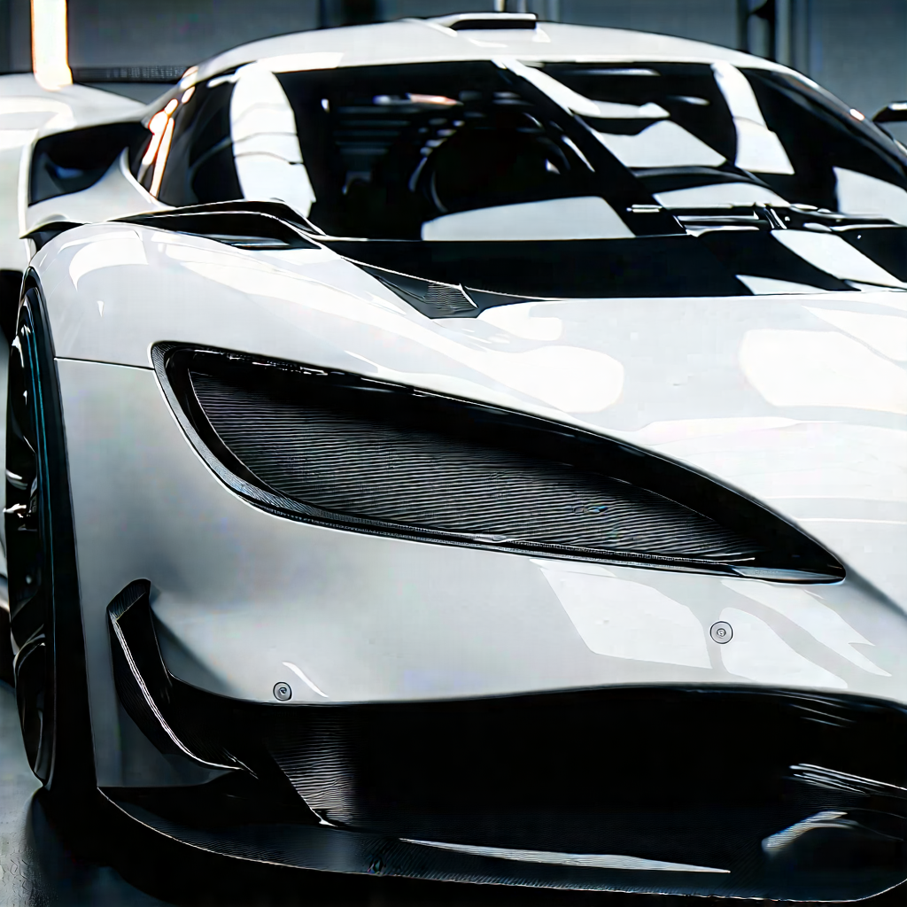 Tech Octane Render: Automotive Technology In (design:1.18) Studio With White Sports