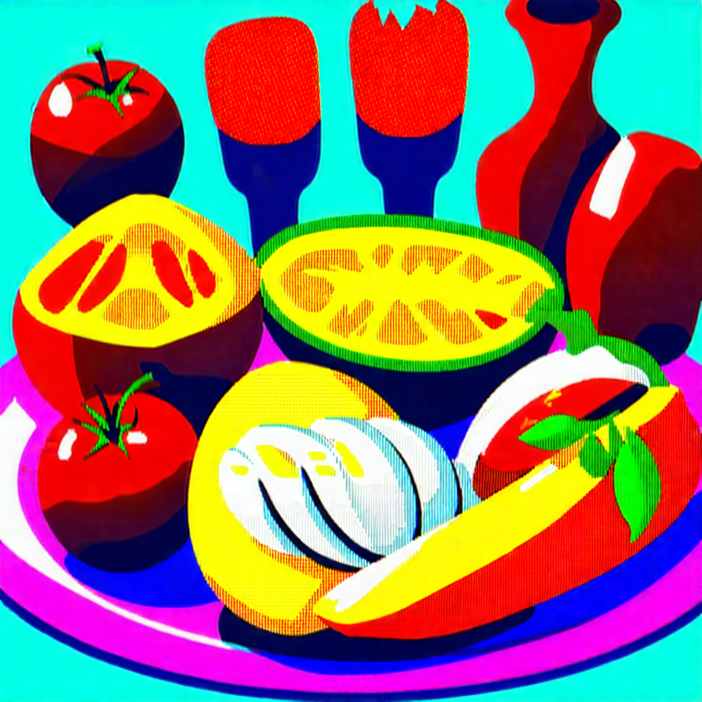 Lifestyle Vector Art: Healthy Meal Prepared With Artistic Presentation With Colorful Plate