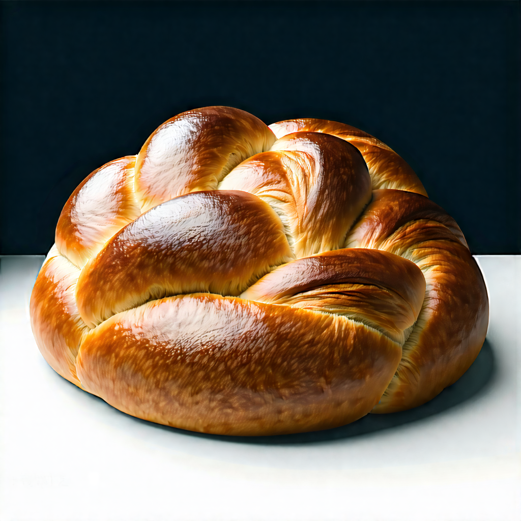 Lifestyle Blueprint Style: Artisanal Bread Prepared With Artistic Presentation With Large, Round