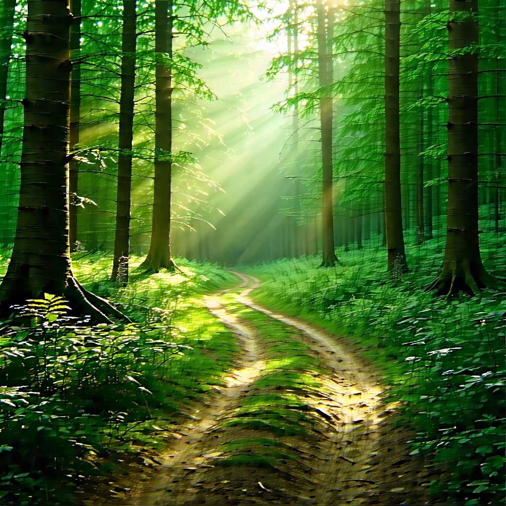 Nature Professional Photography: Path Through Dense Forest With Serene Forest