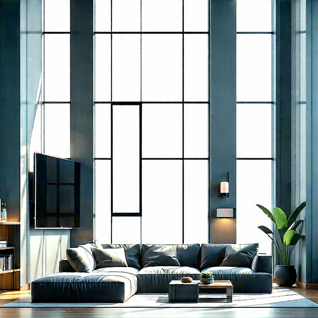 Urban Flat Design: Urban Loft With Minimalist (design:1.15) With Large, Modern