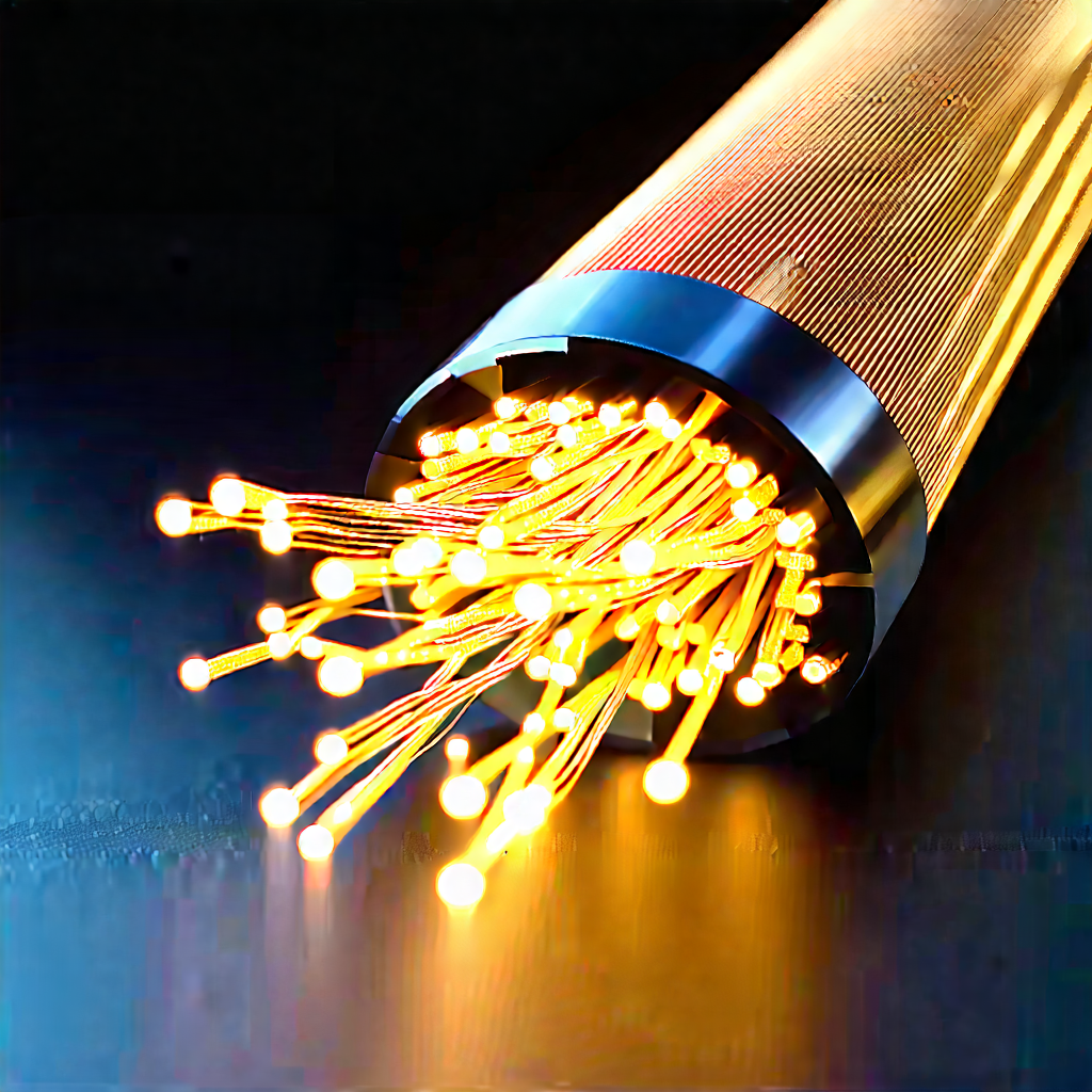 Tech Professional Photography: Close-up of fiber optic cables