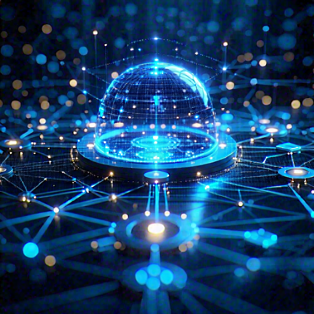 Tech Commercial Photography: Blockchain Network Visualization With Image, There