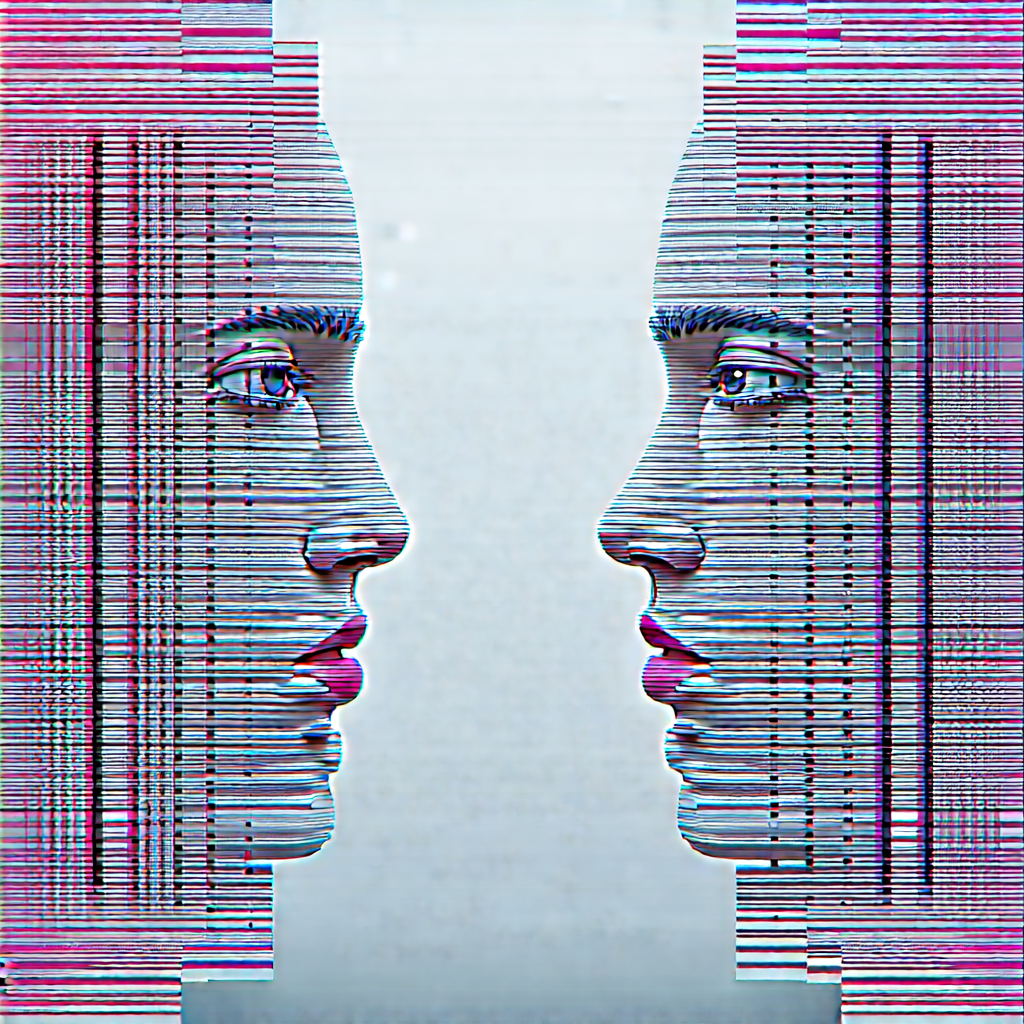 Abstract Glitch Art: Balance represented through repeating patterns