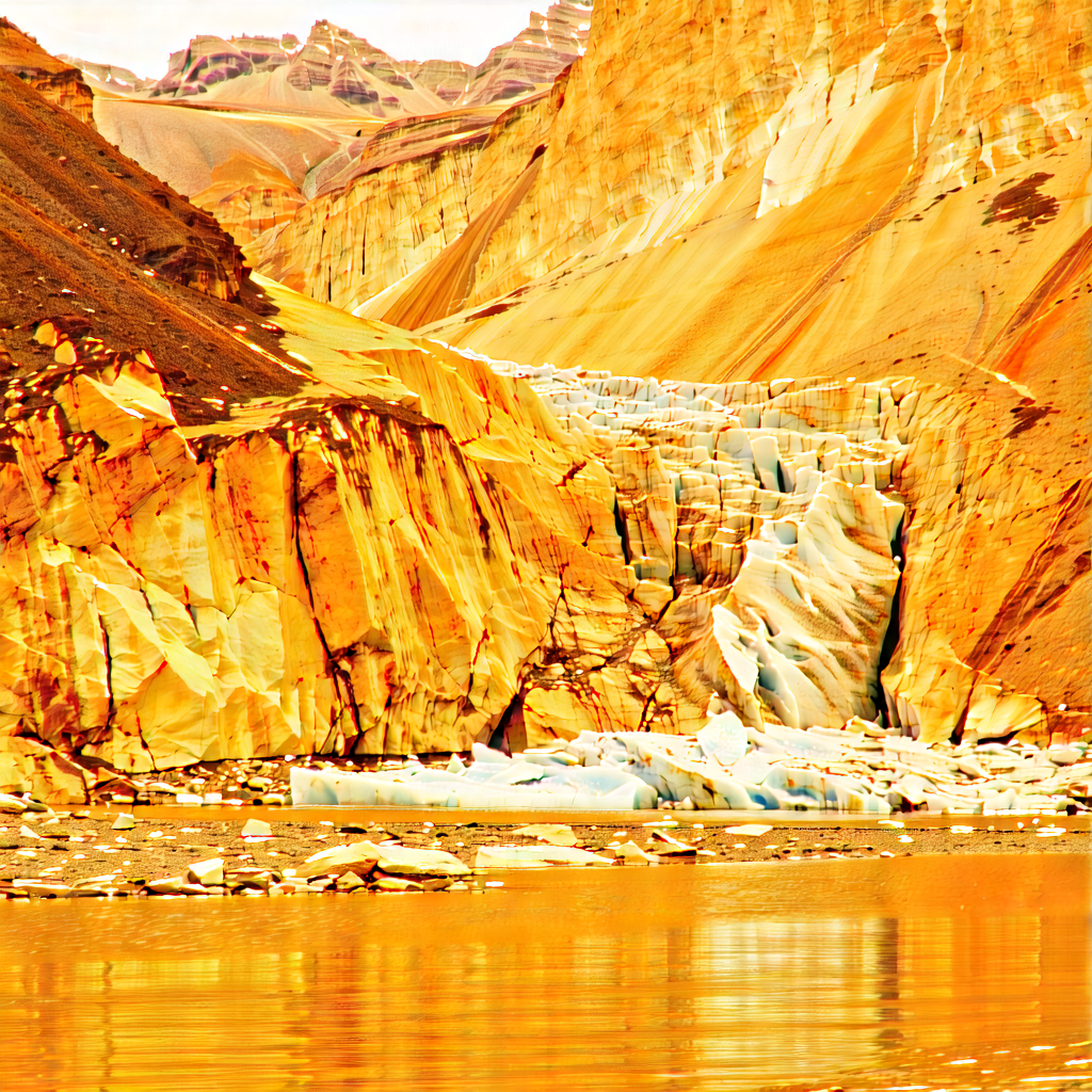 Nature Professional Photography: Glacier In Dry Season With Large Glacier