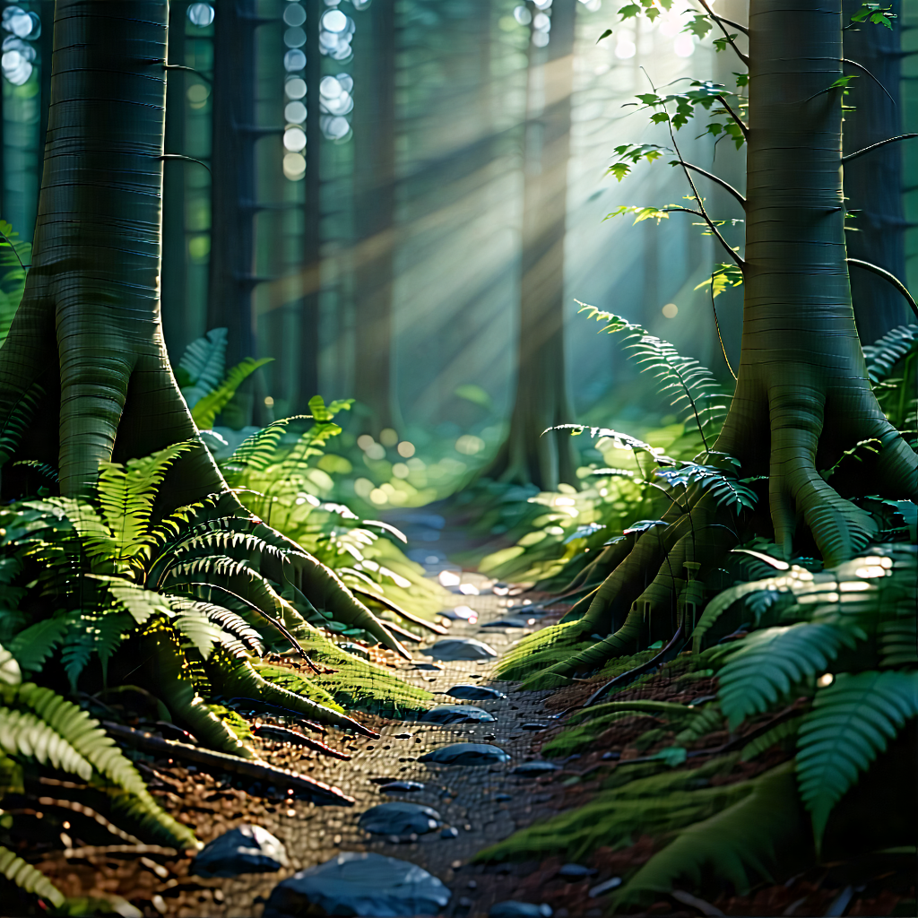 Nature Concept Art: Path through dense forest