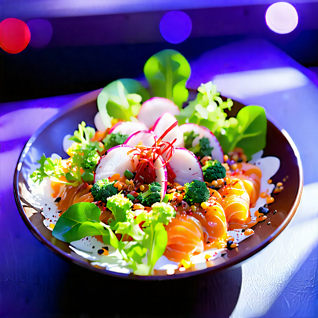 Lifestyle Long Exposure Photography: Plant-based Dish Prepared With Fresh Ingredients With Large Bowl