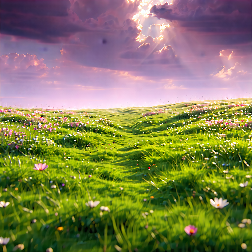 Nature Advertising Photography: Meadow During Midday With Beautiful, Lush
