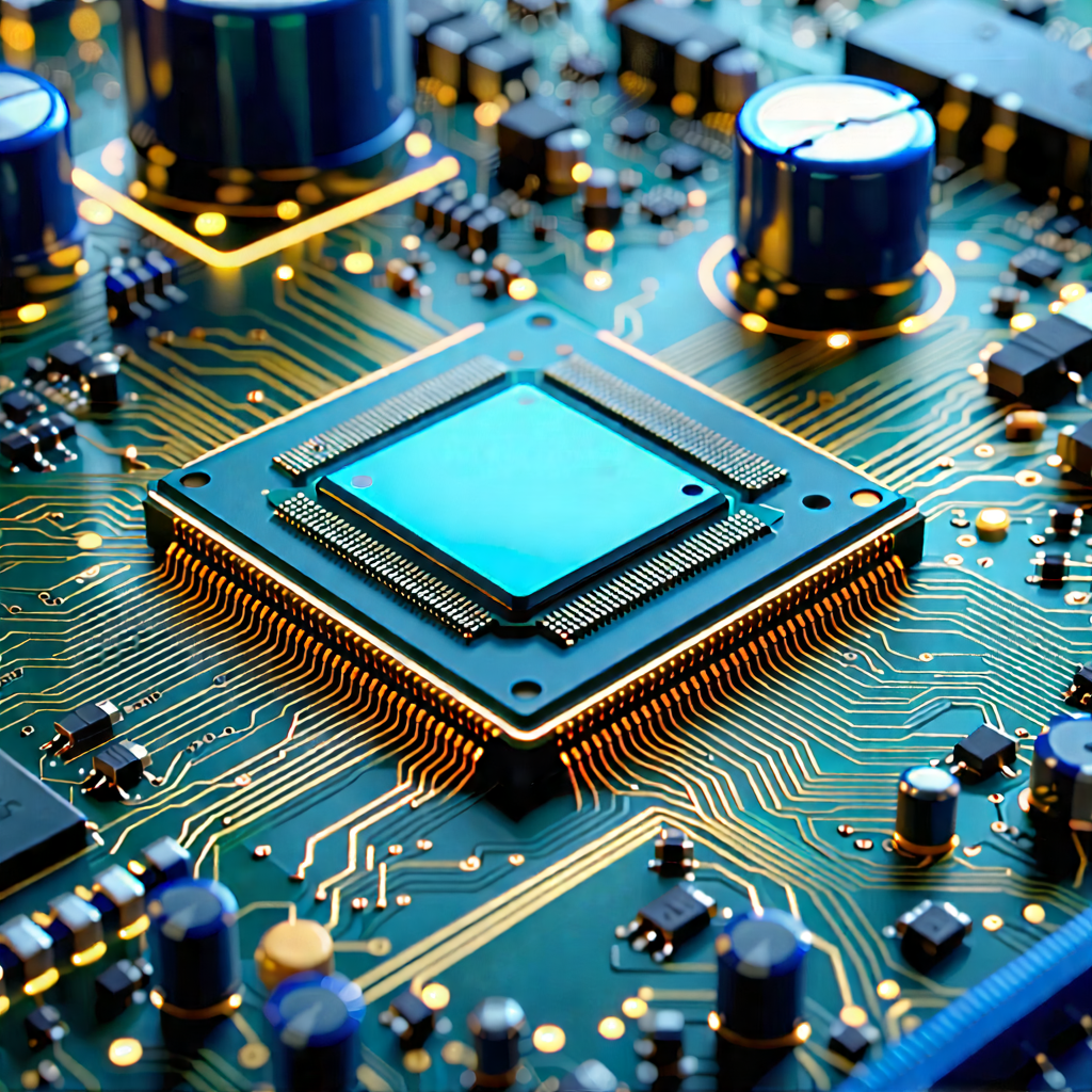 Tech Blender Artwork: Close-up of electronic circuit