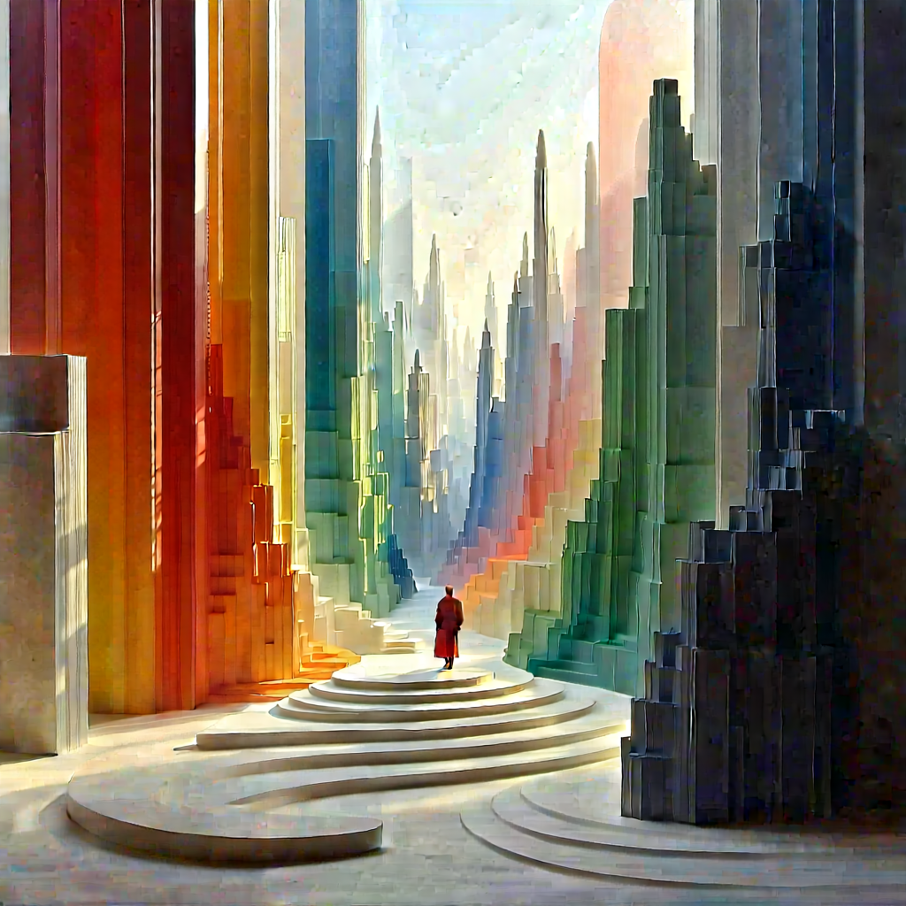 Abstract Matte Painting: Conceptual representation of diversity