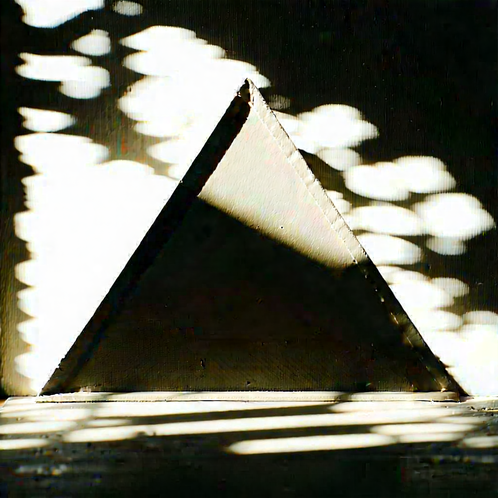 Abstract Product Photography: Triangular Composition With (shadow:1.48) Play With Large Triangle-shaped