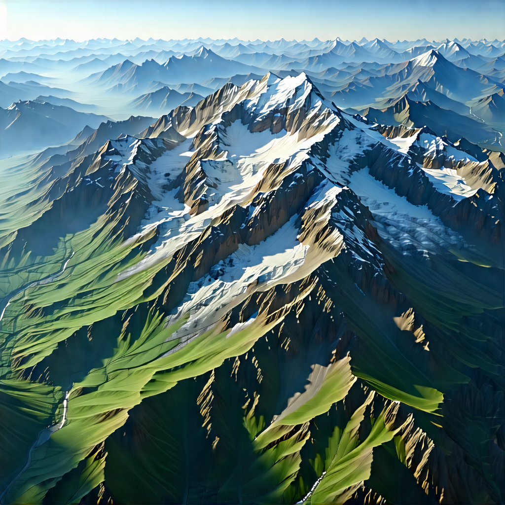 Nature Unreal Engine: Aerial View Of Mountain Range With Computer-generated, Model