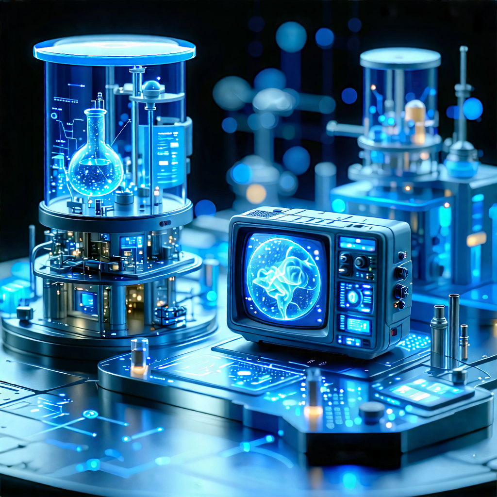 Tech Tilt-shift Photography: Innovative Medical Technology (design:1.49) With Image, There
