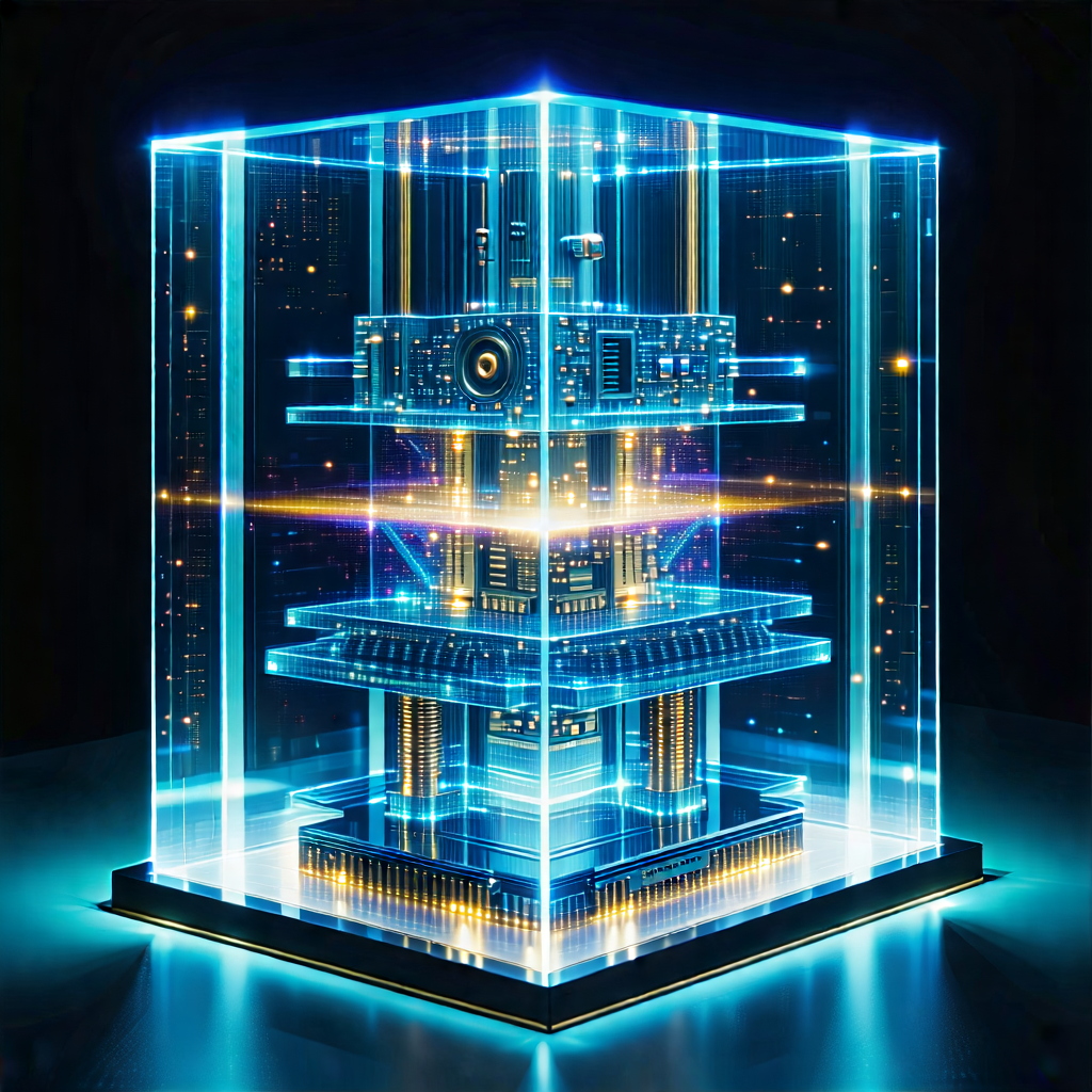 Tech Lithograph: Quantum computer with holographic projection