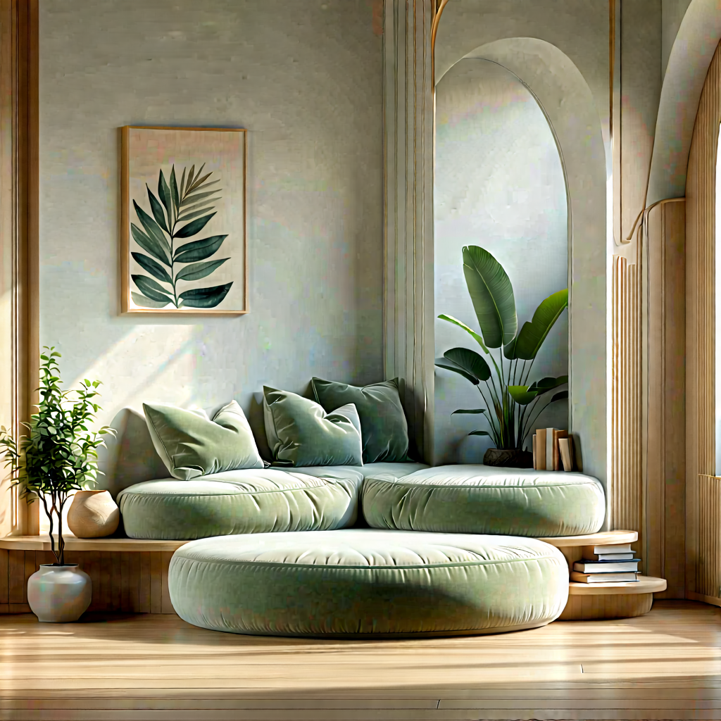 Lifestyle Graphic Design: Reading Nook With Minimalist Decor With Image, There