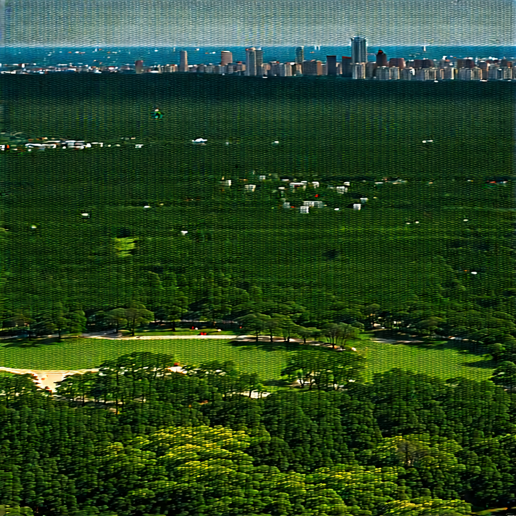 Urban Commercial Photography: Aerial view of central park