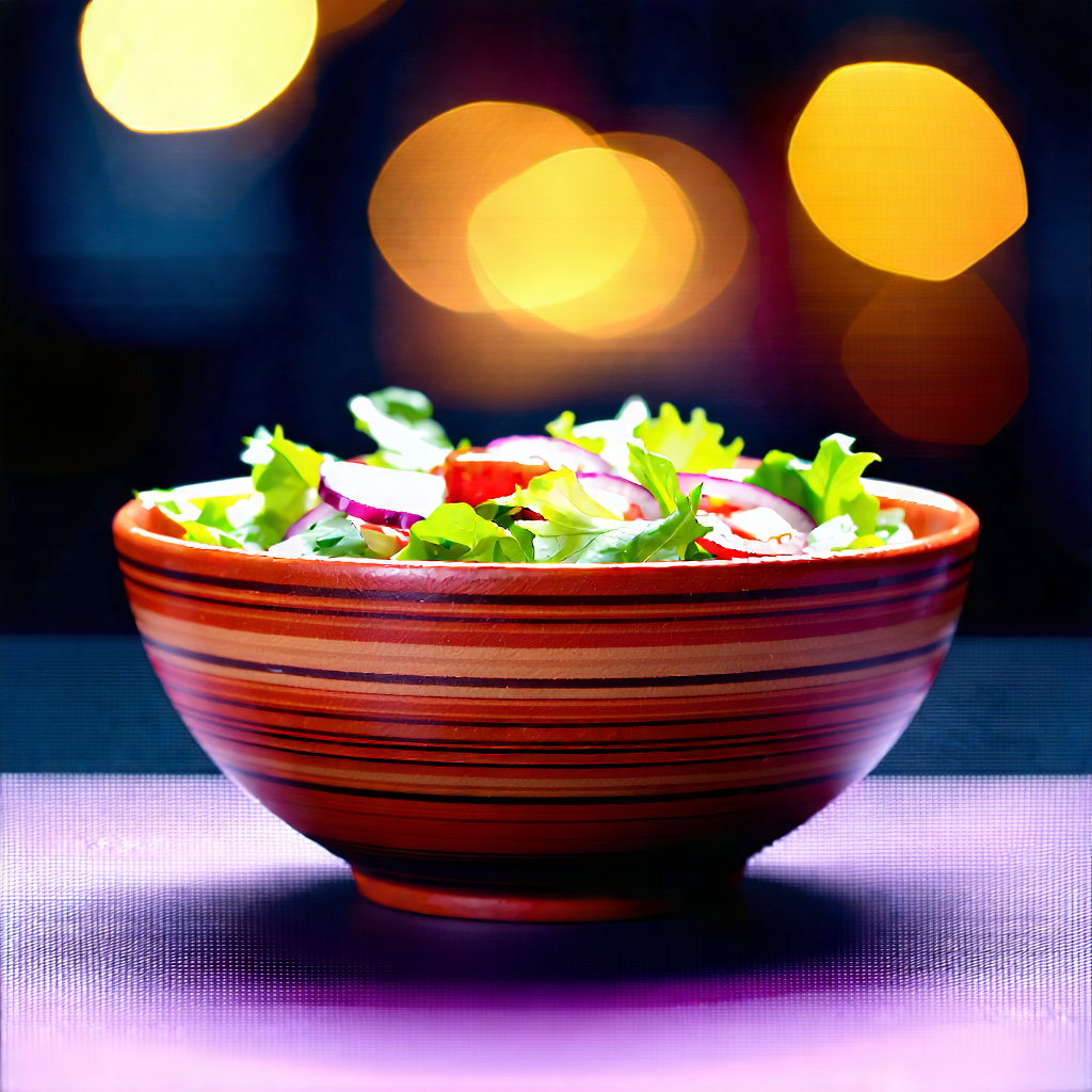Lifestyle Macro Photography: Fresh Salad Prepared With Organic Components With Wooden Bowl