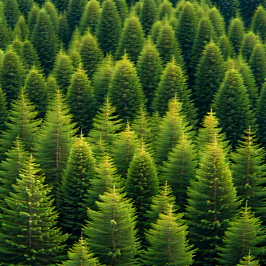 Nature Aerial Photography: Forest scene during midday