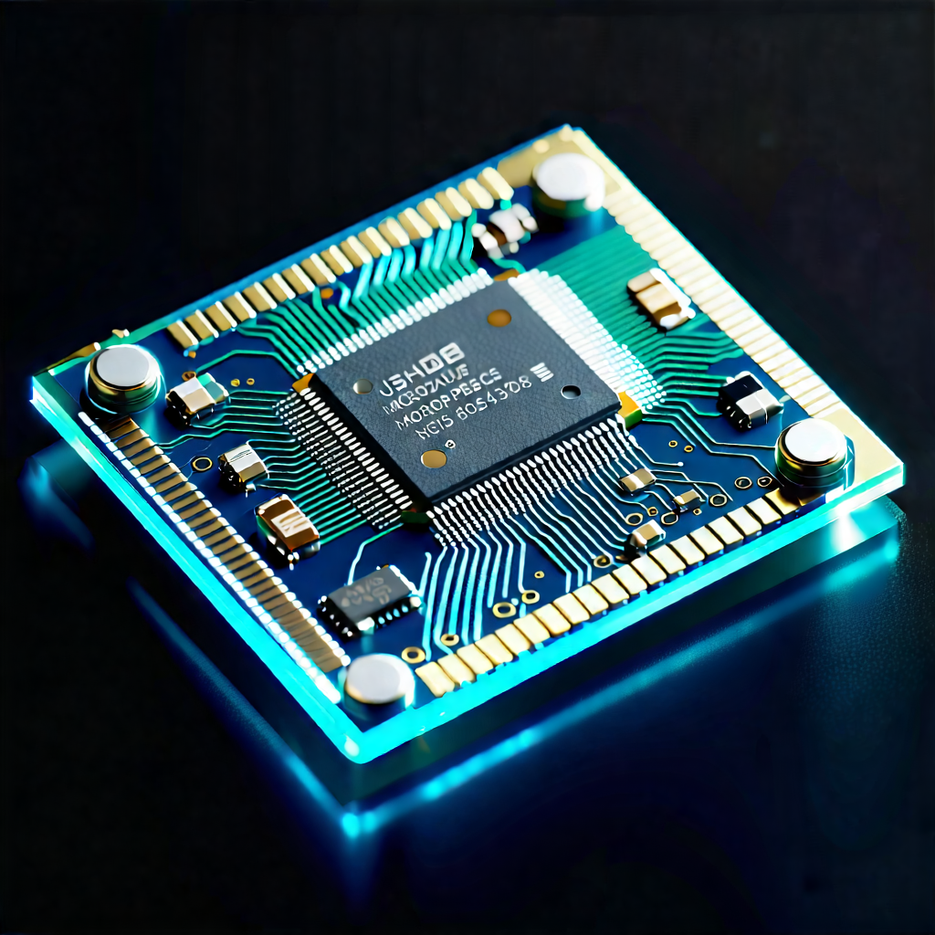 Tech Product Photography: Microchip with laser scanning